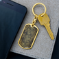 Celestial Etching Keychain Stainless Steel or 18k Gold Dog Tag Keyring-Express Your Love Gifts