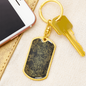 Celestial Etching Keychain Stainless Steel or 18k Gold Dog Tag Keyring-Express Your Love Gifts