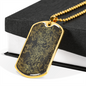 Celestial Etching Necklace Stainless Steel or 18k Gold Dog Tag 24" Chain-Express Your Love Gifts