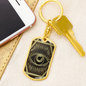Celestial Eye Keychain Stainless Steel or 18k Gold Dog Tag Keyring-Express Your Love Gifts