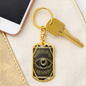 Celestial Eye Keychain Stainless Steel or 18k Gold Dog Tag Keyring-Express Your Love Gifts