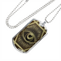 Celestial Eye Necklace Stainless Steel or 18k Gold Dog Tag 24" Chain-Express Your Love Gifts