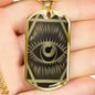 Celestial Eye Necklace Stainless Steel or 18k Gold Dog Tag 24" Chain-Express Your Love Gifts