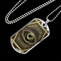 Celestial Eye Necklace Stainless Steel or 18k Gold Dog Tag 24" Chain-Express Your Love Gifts