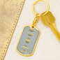 Celestial Full and Half Moon Keychain Stainless Steel or 18k Gold Dog Tag Keyring-Express Your Love Gifts