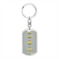 Celestial Full and Half Moon Keychain Stainless Steel or 18k Gold Dog Tag Keyring-Express Your Love Gifts