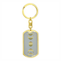 Celestial Full and Half Moon Keychain Stainless Steel or 18k Gold Dog Tag Keyring-Express Your Love Gifts