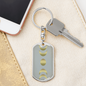 Celestial Full and Half Moon Keychain Stainless Steel or 18k Gold Dog Tag Keyring-Express Your Love Gifts