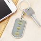 Celestial Full and Half Moon Keychain Stainless Steel or 18k Gold Dog Tag Keyring-Express Your Love Gifts