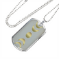 Celestial Full and Half Moon Necklace Stainless Steel or 18k Gold Dog Tag 24" Chain-Express Your Love Gifts