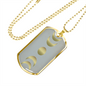 Celestial Full and Half Moon Necklace Stainless Steel or 18k Gold Dog Tag 24" Chain-Express Your Love Gifts