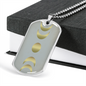 Celestial Full and Half Moon Necklace Stainless Steel or 18k Gold Dog Tag 24" Chain-Express Your Love Gifts