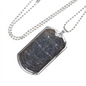 Celestial Galaxy Dark Necklace Stainless Steel or 18k Gold Dog Tag 24" Chain-Express Your Love Gifts