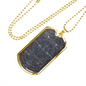 Celestial Galaxy Dark Necklace Stainless Steel or 18k Gold Dog Tag 24" Chain-Express Your Love Gifts