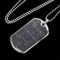Celestial Galaxy Dark Necklace Stainless Steel or 18k Gold Dog Tag 24" Chain-Express Your Love Gifts