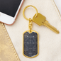 Celestial Galaxy Grey Keychain Stainless Steel or 18k Gold Dog Tag Keyring-Express Your Love Gifts