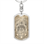Celestial Galaxy Keychain Stainless Steel or 18k Gold Dog Tag Keyring-Express Your Love Gifts
