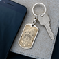 Celestial Galaxy Keychain Stainless Steel or 18k Gold Dog Tag Keyring-Express Your Love Gifts