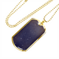Celestial Galaxy Purple Necklace Stainless Steel or 18k Gold Dog Tag 24" Chain-Express Your Love Gifts