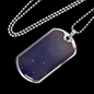 Celestial Galaxy Purple Necklace Stainless Steel or 18k Gold Dog Tag 24" Chain-Express Your Love Gifts