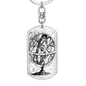 Celestial Globe Keychain Stainless Steel or 18k Gold Dog Tag Keyring-Express Your Love Gifts