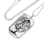 Celestial Globe Necklace Stainless Steel or 18k Gold Dog Tag 24" Chain-Express Your Love Gifts