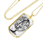 Celestial Globe Necklace Stainless Steel or 18k Gold Dog Tag 24" Chain-Express Your Love Gifts