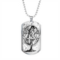 Celestial Globe Necklace Stainless Steel or 18k Gold Dog Tag 24" Chain-Express Your Love Gifts