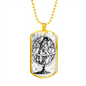 Celestial Globe Necklace Stainless Steel or 18k Gold Dog Tag 24" Chain-Express Your Love Gifts
