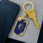 Celestial Half Moon and Sun Keychain Stainless Steel or 18k Gold Dog Tag Keyring-Express Your Love Gifts