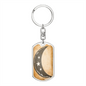 Celestial Half Moon Stars Keychain Stainless Steel or 18k Gold Dog Tag Keyring-Express Your Love Gifts