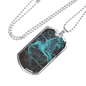 Celestial Leo Necklace Stainless Steel or 18k Gold Dog Tag 24" Chain-Express Your Love Gifts