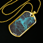 Celestial Leo Necklace Stainless Steel or 18k Gold Dog Tag 24" Chain-Express Your Love Gifts