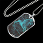 Celestial Leo Necklace Stainless Steel or 18k Gold Dog Tag 24" Chain-Express Your Love Gifts
