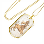 Celestial Lion Necklace Stainless Steel or 18k Gold Dog Tag 24" Chain-Express Your Love Gifts