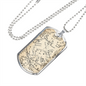 Celestial Milky Way Zodiac Necklace Stainless Steel or 18k Gold Dog Tag 24" Chain-Express Your Love Gifts