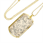 Celestial Milky Way Zodiac Necklace Stainless Steel or 18k Gold Dog Tag 24" Chain-Express Your Love Gifts