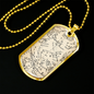 Celestial Milky Way Zodiac Necklace Stainless Steel or 18k Gold Dog Tag 24" Chain-Express Your Love Gifts