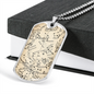 Celestial Milky Way Zodiac Necklace Stainless Steel or 18k Gold Dog Tag 24" Chain-Express Your Love Gifts