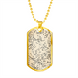Celestial Milky Way Zodiac Necklace Stainless Steel or 18k Gold Dog Tag 24" Chain-Express Your Love Gifts