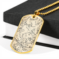 Celestial Milky Way Zodiac Necklace Stainless Steel or 18k Gold Dog Tag 24" Chain-Express Your Love Gifts