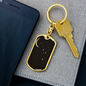 Celestial Moon & Stars Keychain Stainless Steel or 18k Gold Dog Tag Keyring-Express Your Love Gifts