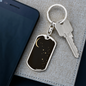 Celestial Moon & Stars Keychain Stainless Steel or 18k Gold Dog Tag Keyring-Express Your Love Gifts