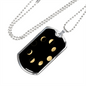 Celestial Moon Phases Necklace Stainless Steel or 18k Gold Dog Tag 24" Chain-Express Your Love Gifts