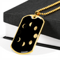 Celestial Moon Phases Necklace Stainless Steel or 18k Gold Dog Tag 24" Chain-Express Your Love Gifts