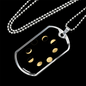 Celestial Moon Phases Necklace Stainless Steel or 18k Gold Dog Tag 24" Chain-Express Your Love Gifts