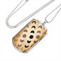 Celestial Moons Necklace Stainless Steel or 18k Gold Dog Tag 24" Chain-Express Your Love Gifts