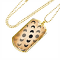 Celestial Moons Necklace Stainless Steel or 18k Gold Dog Tag 24" Chain-Express Your Love Gifts