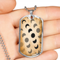 Celestial Moons Necklace Stainless Steel or 18k Gold Dog Tag 24" Chain-Express Your Love Gifts