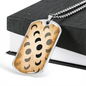 Celestial Moons Necklace Stainless Steel or 18k Gold Dog Tag 24" Chain-Express Your Love Gifts